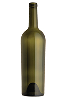 Reverse Taper Claret/Bordeaux wine bottle, Antique Green - SPI-1306 AG