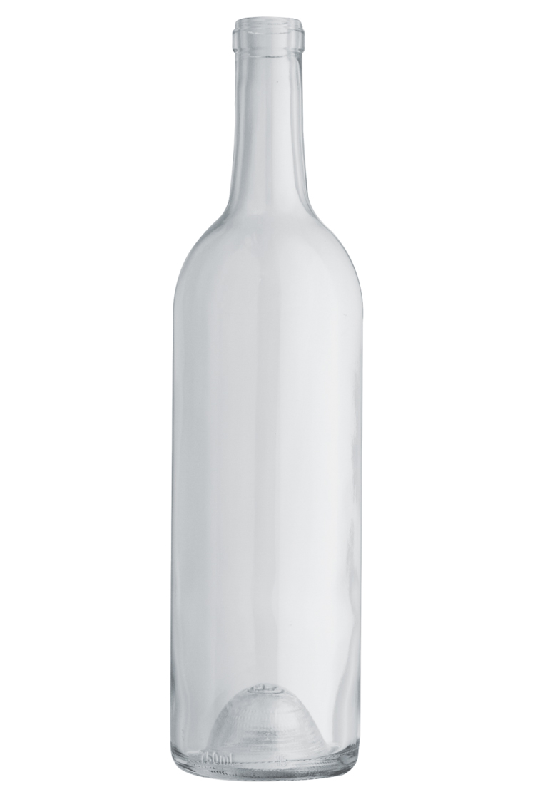 Clear/Flint Caret Wine Bottle 750 mL (#WB 9362065)