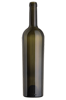 Tall Reverse Taper Claret/Bordeaux wine bottle, Antique Green - SPI-1506 AG